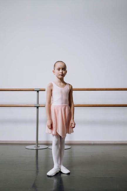 Classic satin ballet leotard in blush pink